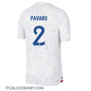 Francia Benjamin Pavard #2 Seconda Maglia Mondiali 2022 Manica Corta